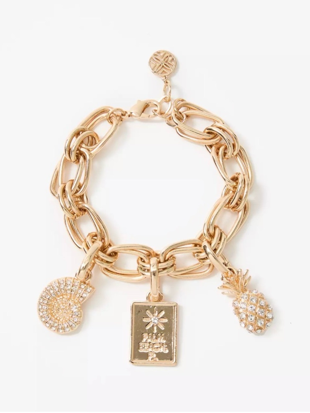 Lilly Pulitzer Gold-Tone Chunky Charm Bracelet